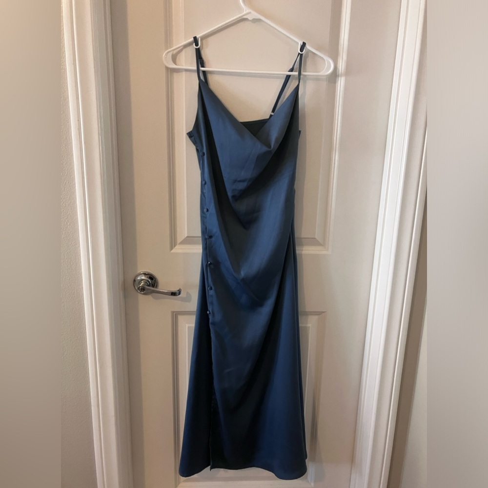 Cider blue dress w/ buttons
